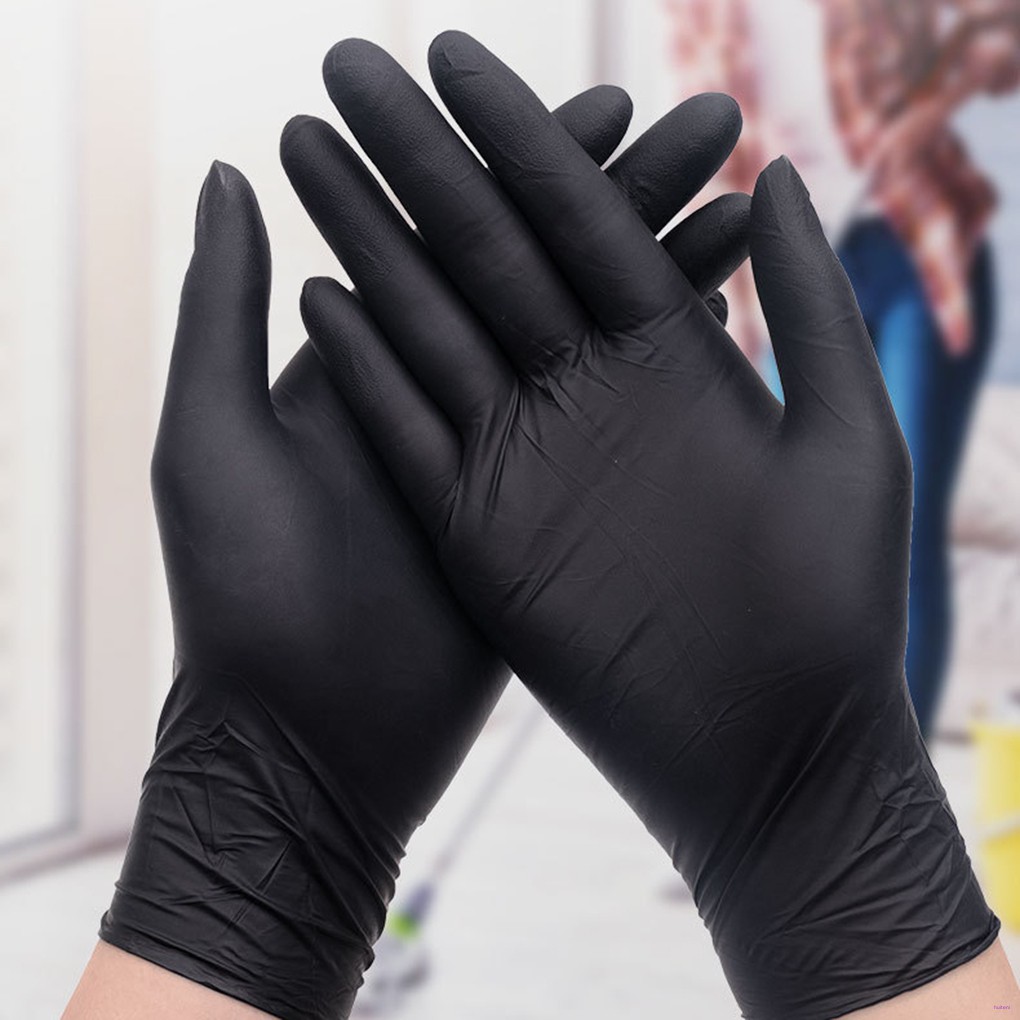 20pcs Black Disposable Gloves Powder Free Latex Free Mechanic Tattoo