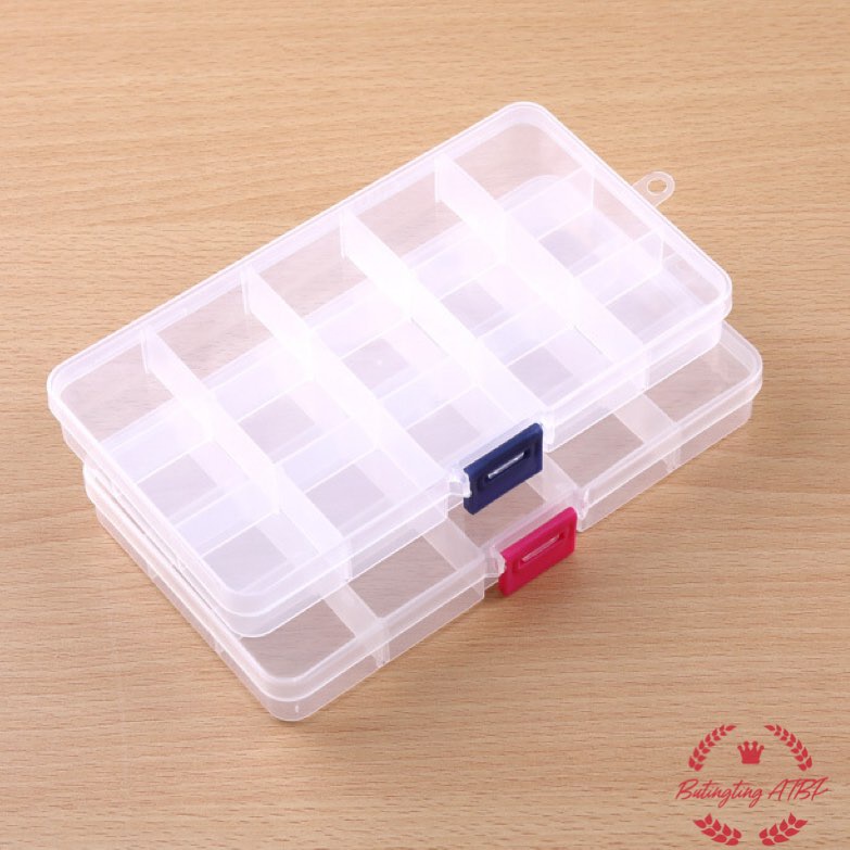 10 And15 Grid Detachable Transparent PP Plastic Storage Box Jewelry