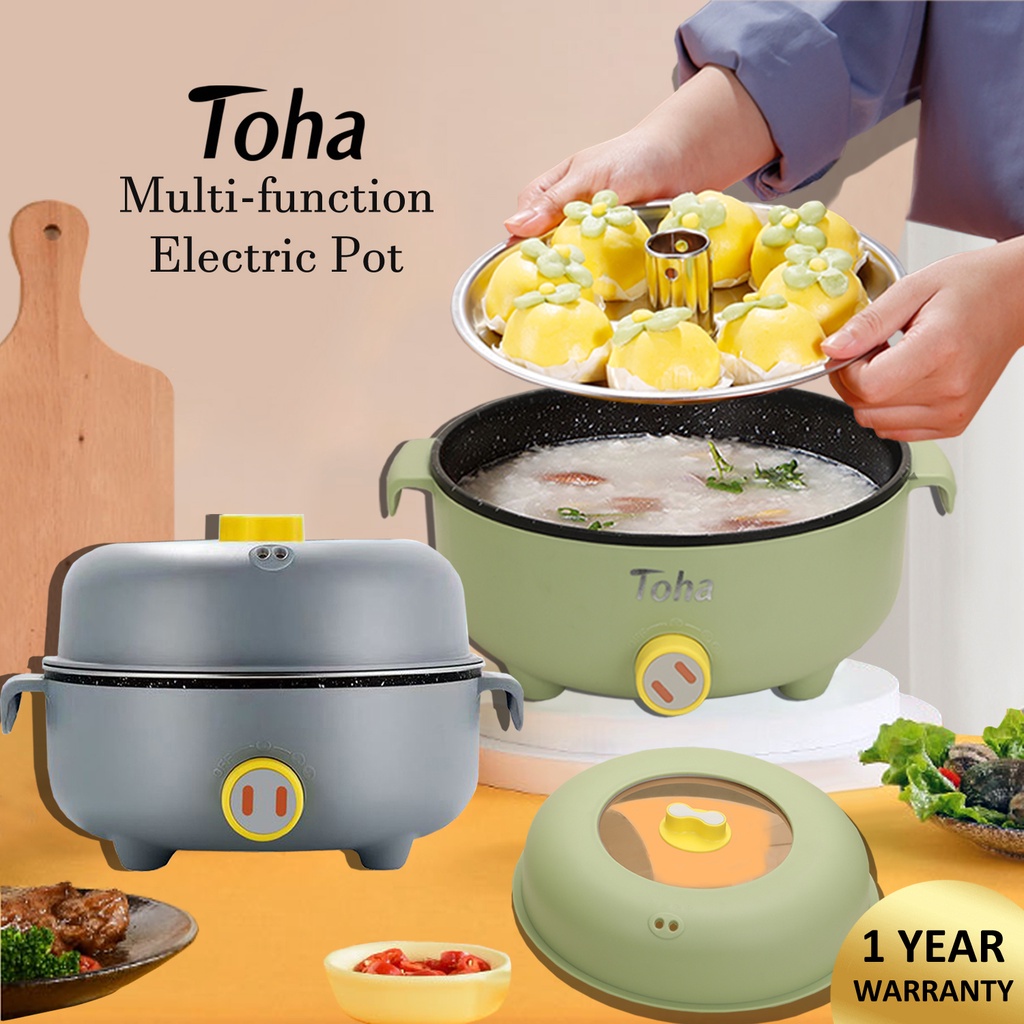 Electric Pot Pan Toha Multi Rice Cooker Double Layer Stainless Steel