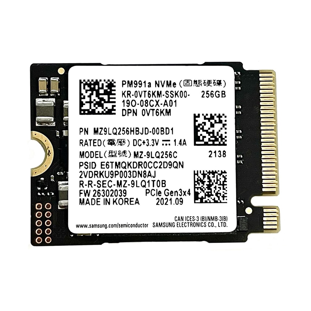 Samsung PM991a 256GB M 2 2230 NVMe Replacement SSD For Microsoft