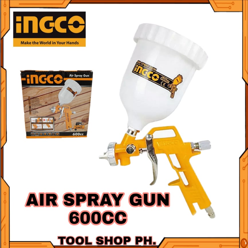 ??INGCO HVLP Gravity Type Paint Spray Gun Set 600CC ASG240613 Shop Mall