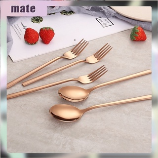 Spoon And Fork Set Stainless Korean Cutlery Gold Kutsara Tableware