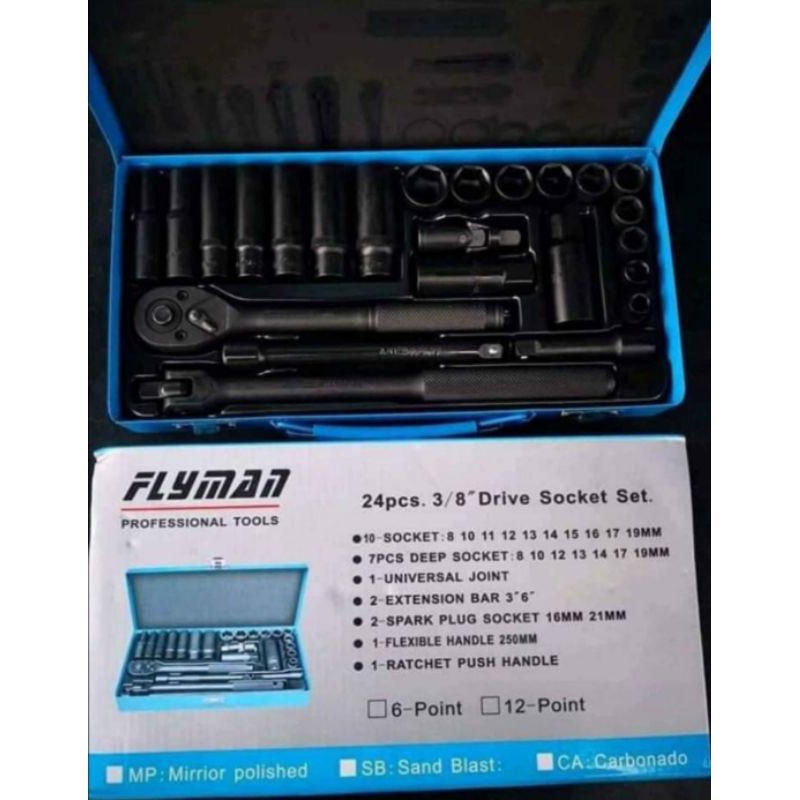 Original Flyman Usa Pcs Drive Socket Set Points Shopee