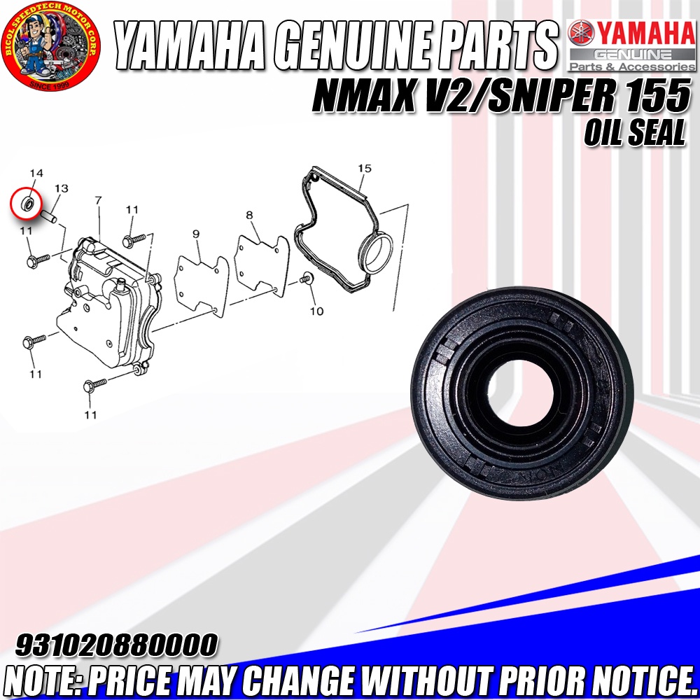 Nmax V Sniper Oil Seal Ygp Genuine Shopee Philippines