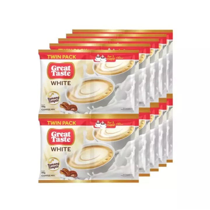 Great Taste White 3In1 Twin Pack 50g Pack Of 10 Shopee Philippines