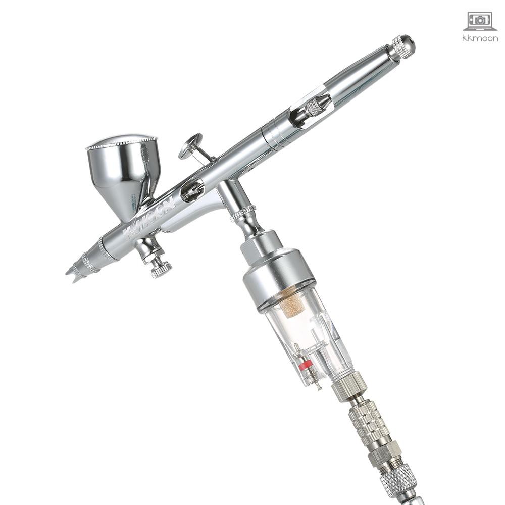 KKmoon Professional Dual Action Gravity Feed Airbrush Kit With 1 8m