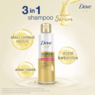 Dove Super Shampoo Serum 3 In 1 Offect Hair Loss Anti Dandruff Anti