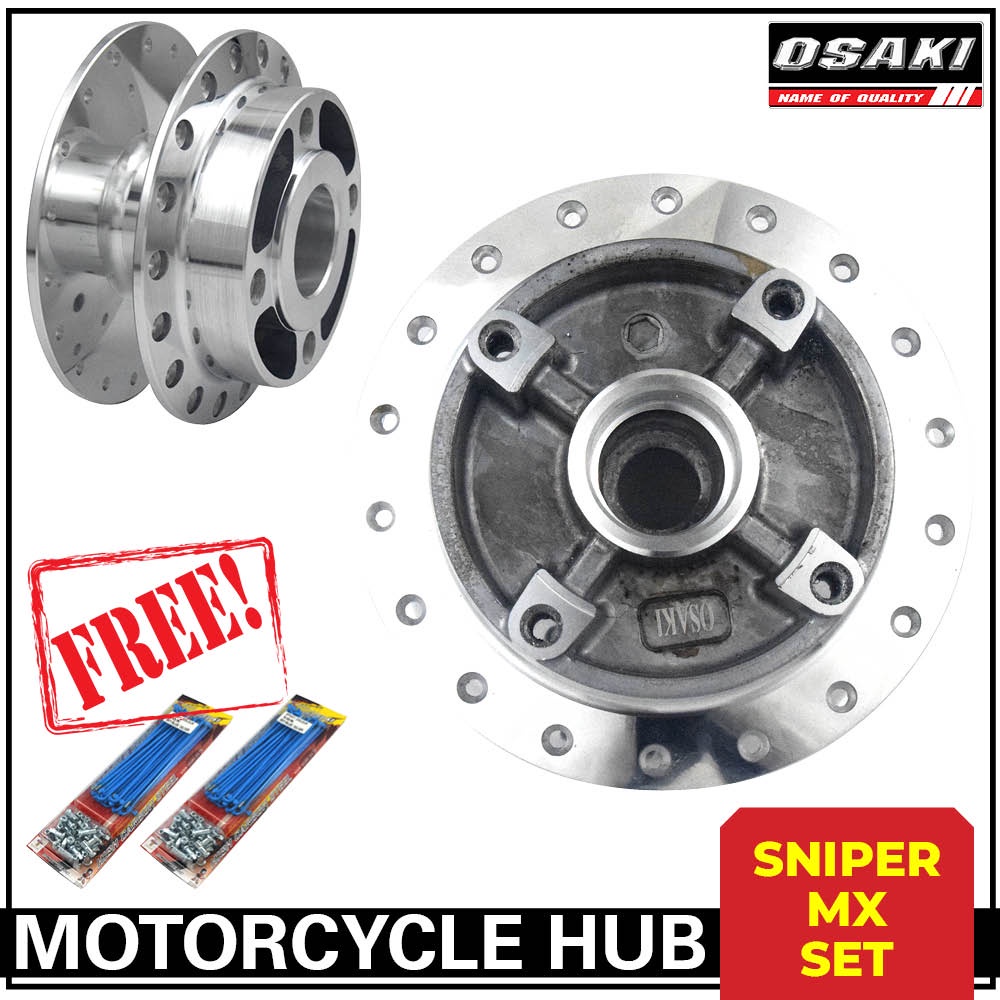 SNIPER MX Osaki Mirror Chrome Hub Hub Set Front Hub Rear Hub