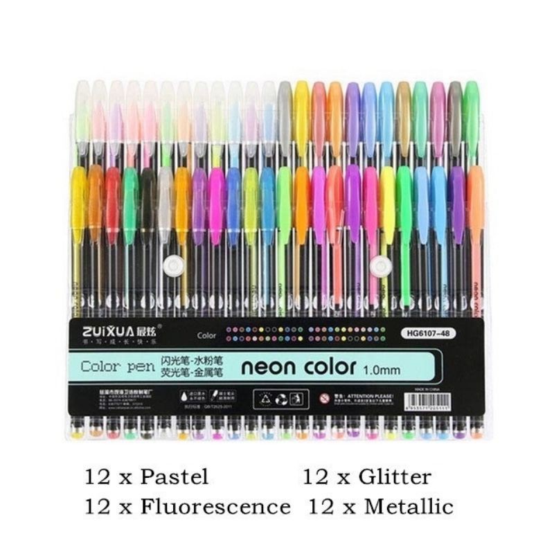 Zuixua Neon Color Pens 48 Pcs Shopee Philippines