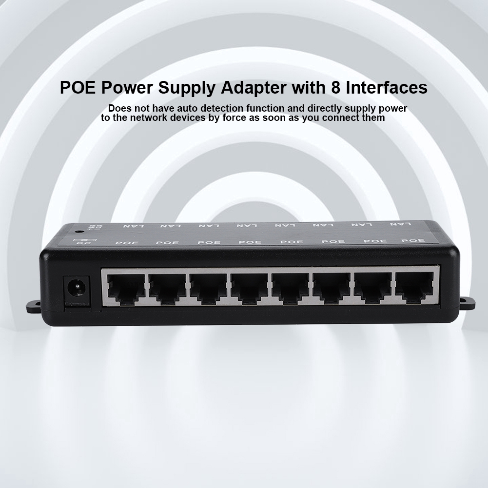 DC12V 48V 8 Interfaces Passive PoE Adapter Power Over Ethernet POE