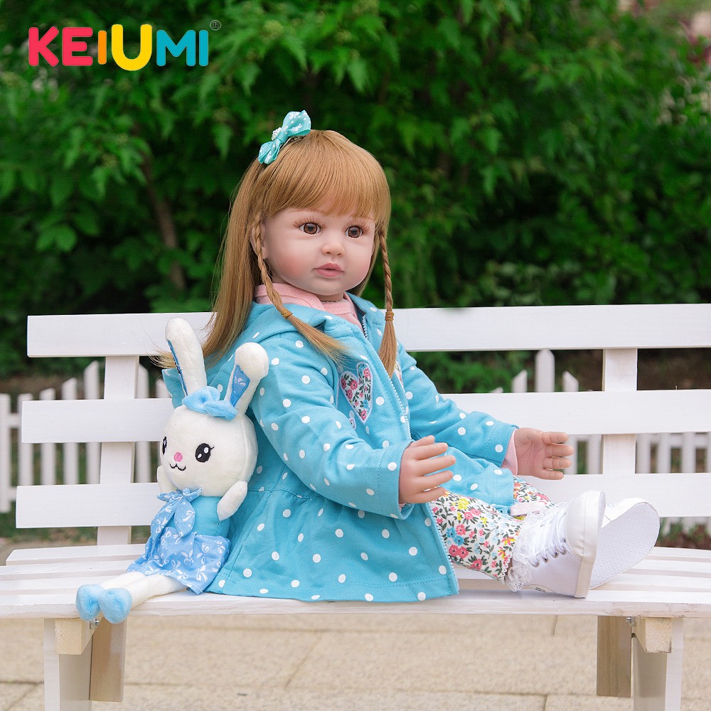 KEIUMI New Arrival 24 Inch Reborn Baby Dolls 60 Cm Silicone Vinyl