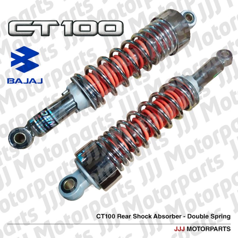 Ct Rear Shock Absorber Silver Double Spring Kawasaki Bajaj Shopee