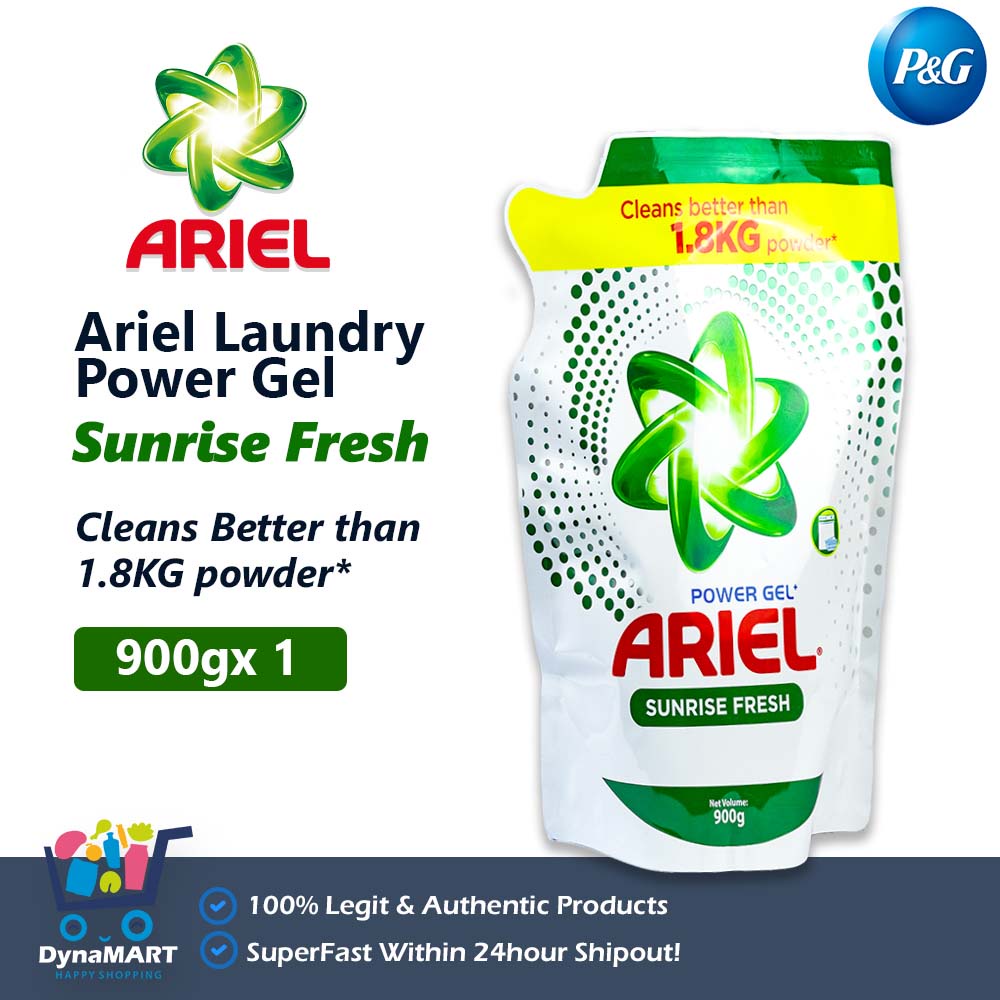 Ariel Power Gel 2x Better Stain Removal 900g Sunrise Fresh Liquid