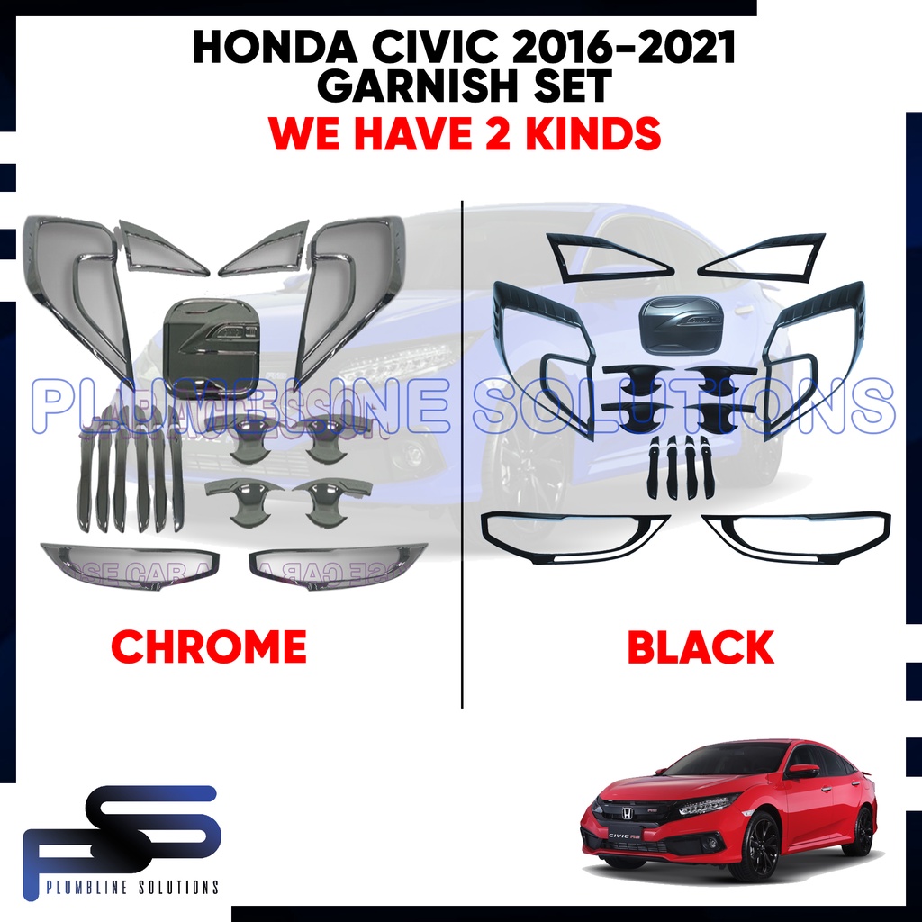 Honda Civic Garnish Set Types Chrome