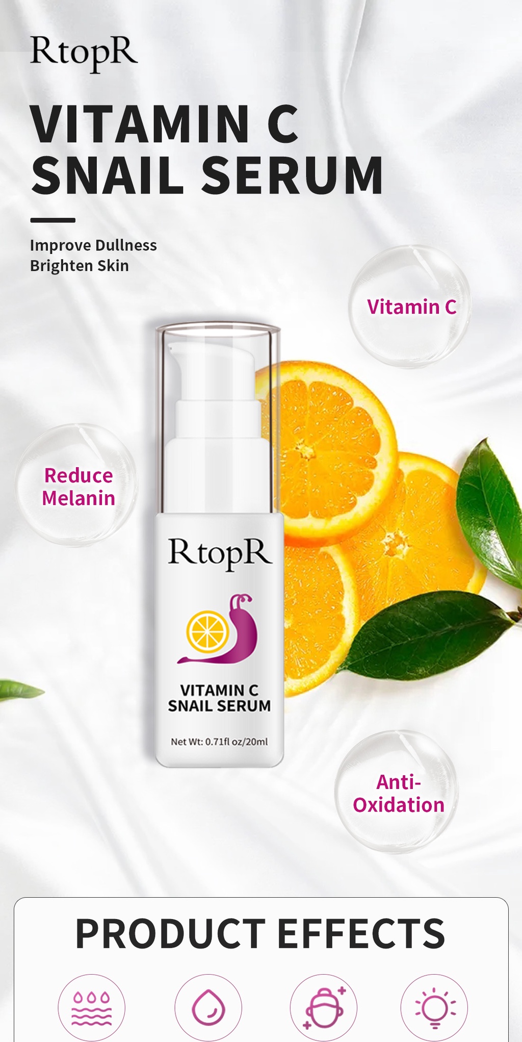 Rtopr Fda Vitamin C Whitening Serum Hyaluronic Acid Vc Essence