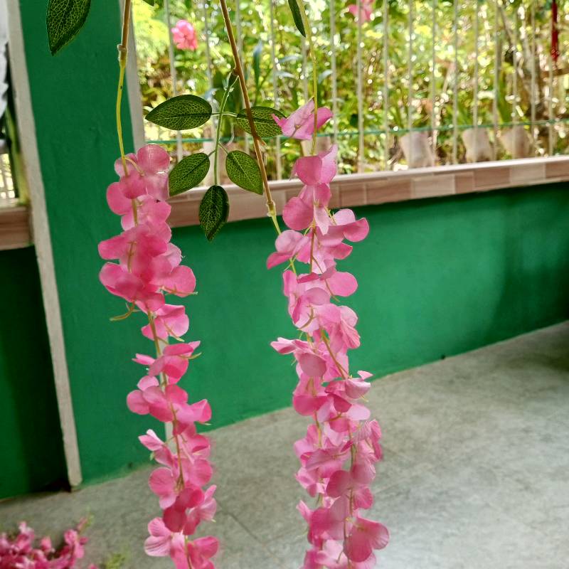 Piece Artificial Flowers Silk Wisteria Garland Vine Rattan Hanging