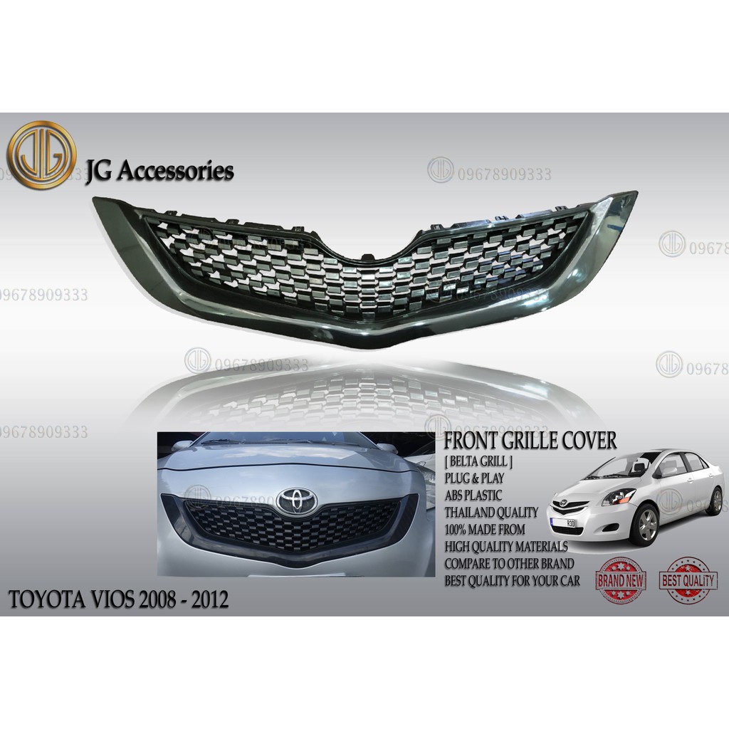 TOYOTA VIOS 2008 2012 GEN2 FRONT GRILL COVER BELTA GRILL FRONT GRILLE