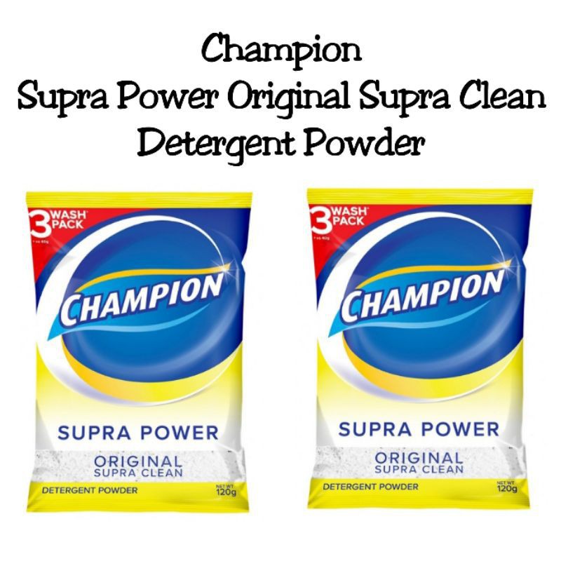 Champion Supra Power Original Supra Clean Detergent Powder Shopee