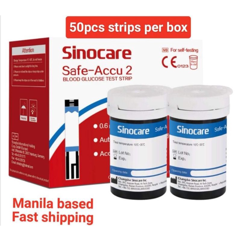 Sinocare Safe Accu Strips Pcs Shopee Philippines