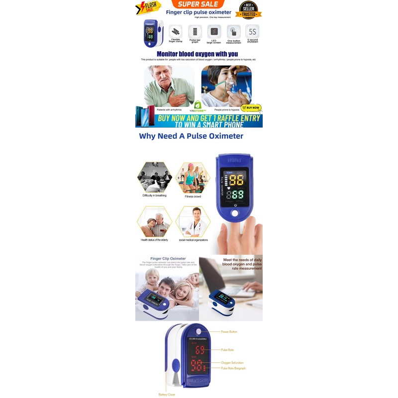 Jak E Original Finger Pulse Digital Oxymeter Fingertip Oximeter Finger