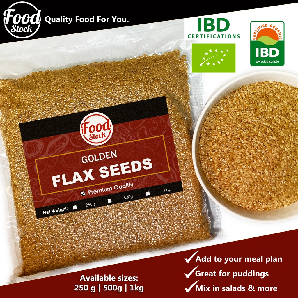 Golden Flax Seeds Organic 250g 500g 1kg Shopee Philippines