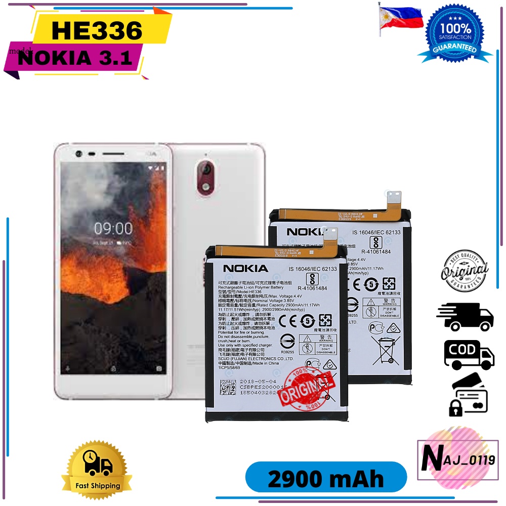 Nokia Nokia Battery Model He Mah Original Quality Li