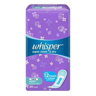 Whisper Super Clean Dry Regular Flow 23 Cm Non Wings 40 Sanitary