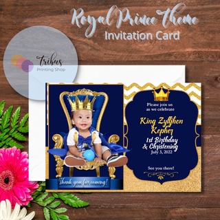 Royal Prince Christening Baptismal Invitation Shopee Philippines