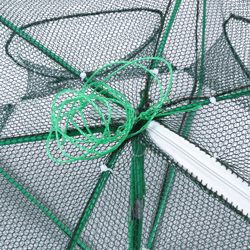 HENGJIA 6 Hole Automatic Folding Fishing Net Shrimp Cage Nylon Crab