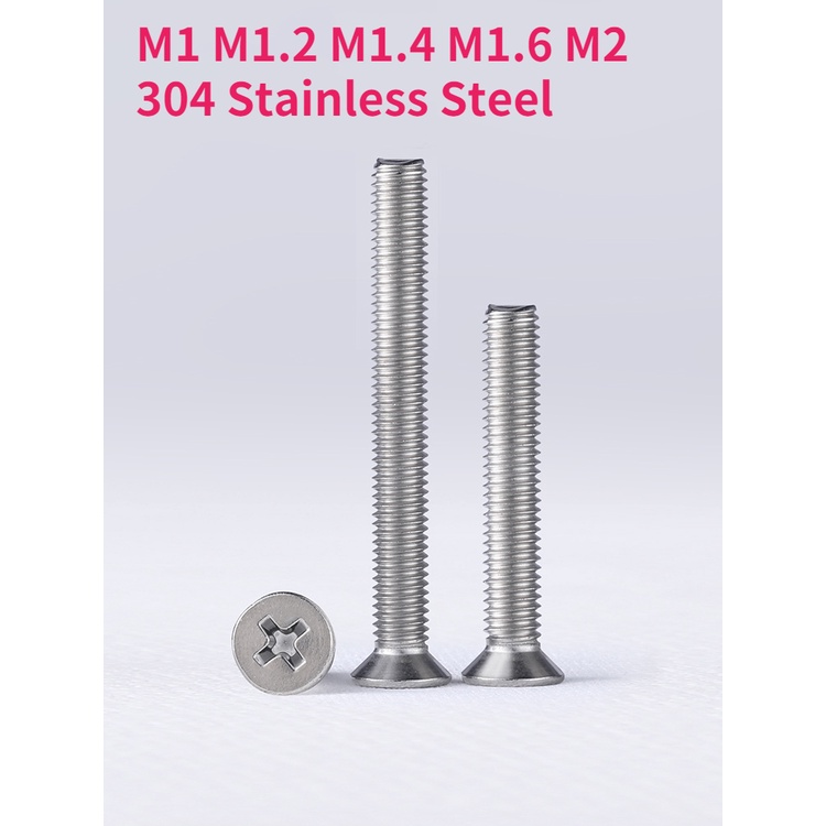 M1 M1 2 M1 4 M1 6 M2 304 Stainless Steel Cross Countersunk Head Screws