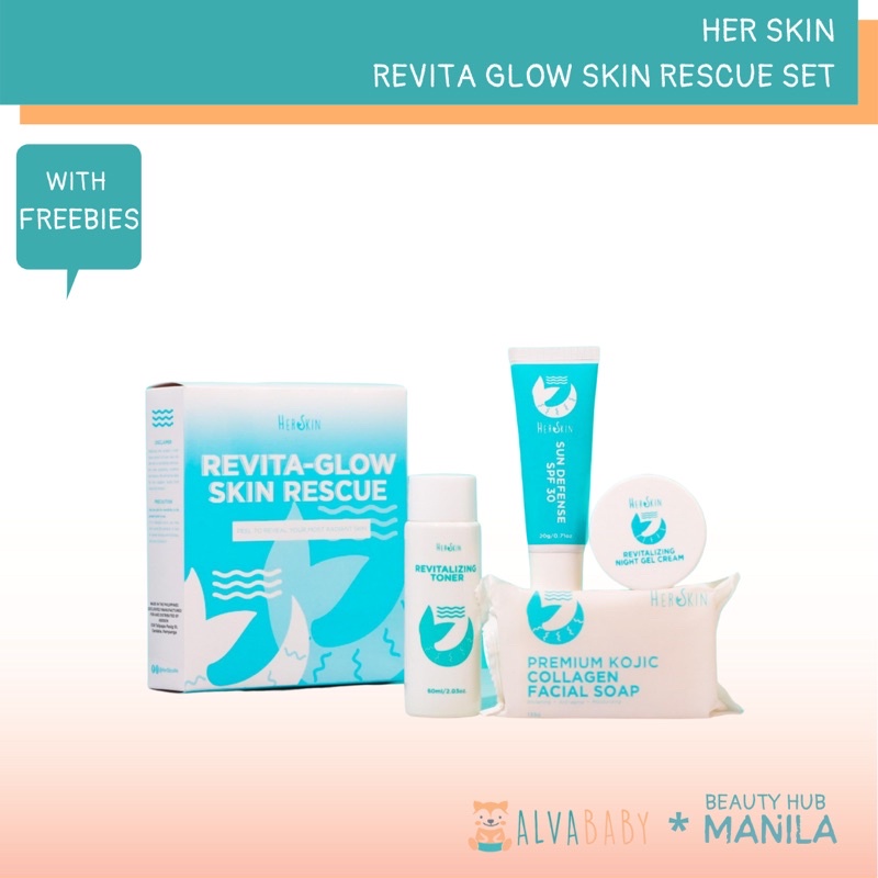 Herskin Revita Glow Skin Rescue Set With Freebies Shopee Philippines