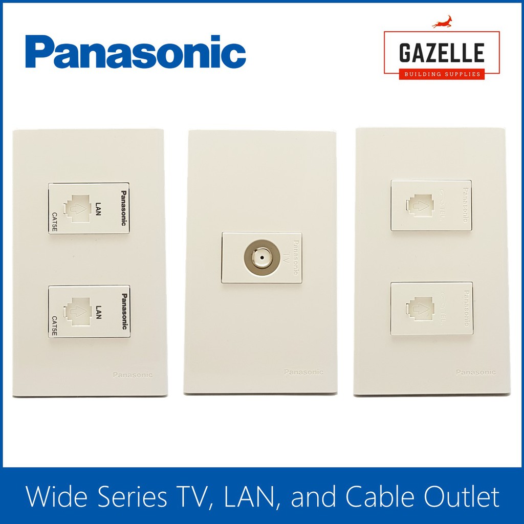 Panasonic Wide Series Cable Telephone LAN Outlets Shopee Philippines