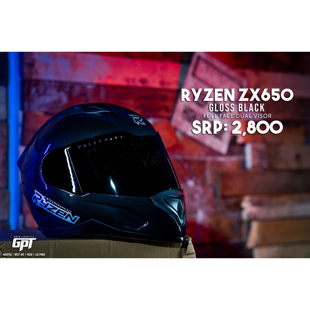 RYZEN ZX650 MONO FULL FACE DUAL VISOR HELMET Shopee Philippines