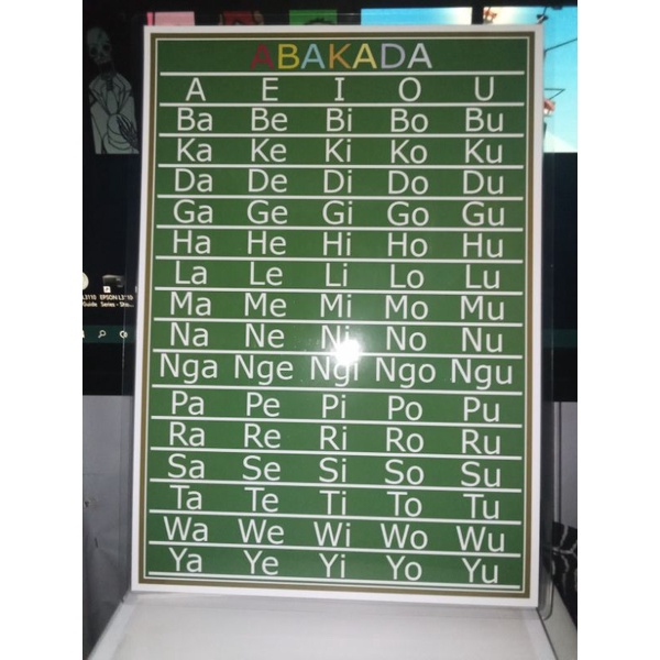 Abakada Educational Chart A4 Size Laminated Presyo Lang 35 Porn Sex