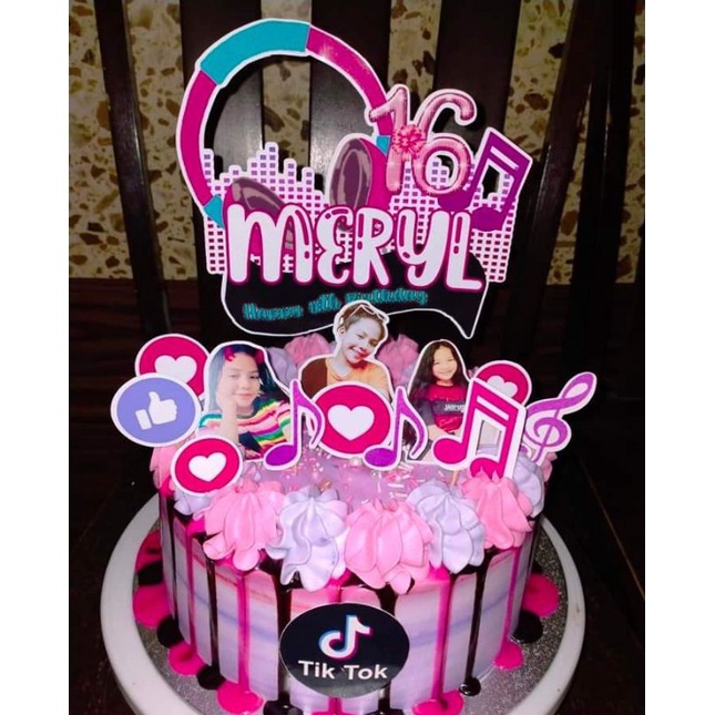 Tiktok Theme Cake Topper Shopee Philippines