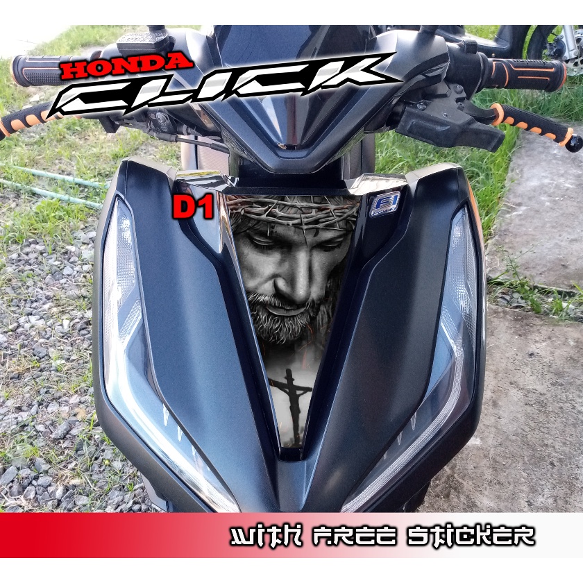 HONDA CLICK Front Panel Sticker Decal Jesus Design Shopee Philippines