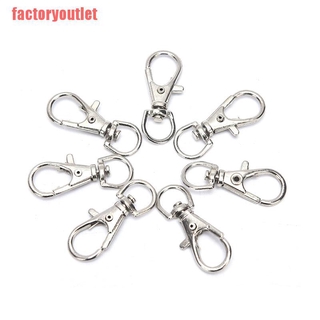 FCPH 50Pcs Metal Swivel Lobster Clasps Clips Hook With Key Ring DIY