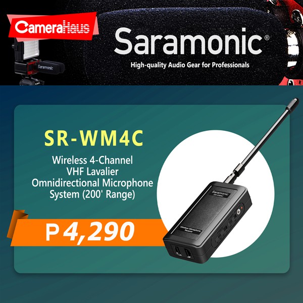 Saramonic Sr Wm C Vhf Camera Mount Wireless Omni Lavalier Microphone