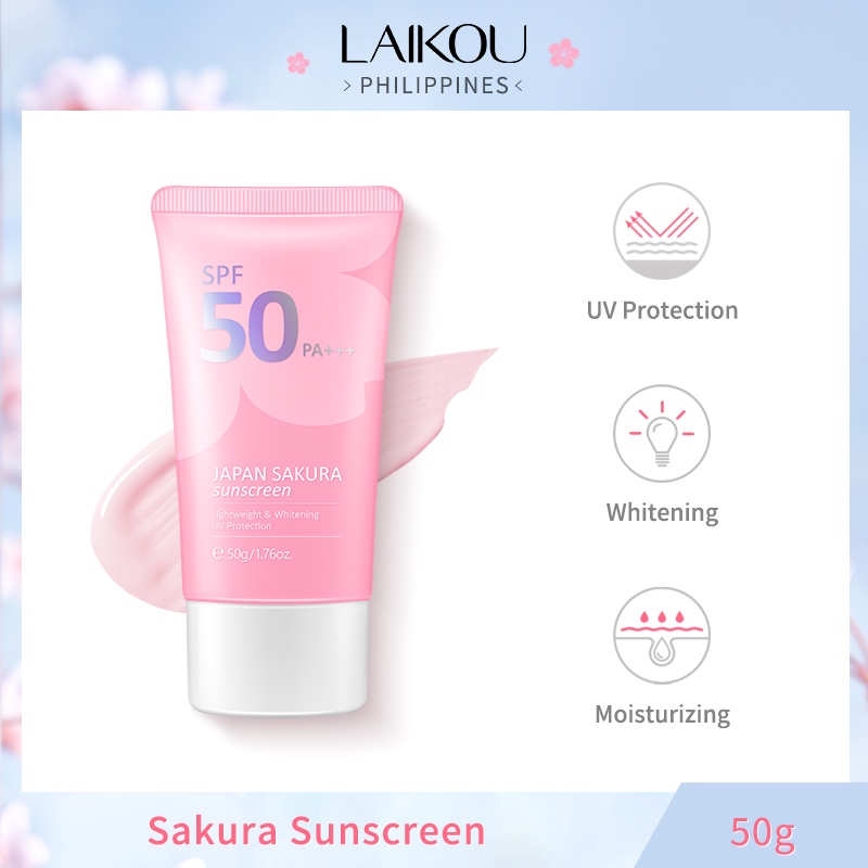 LAIKOU Japan Sakura Face Sunscreen SPF50 Sunblock UV Ray Sun Protection