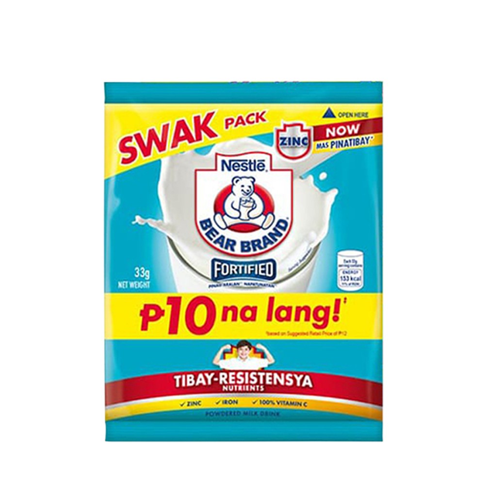 Bear Brand Fortified Powdered Milk Drink Swak Pack Grams Shopee