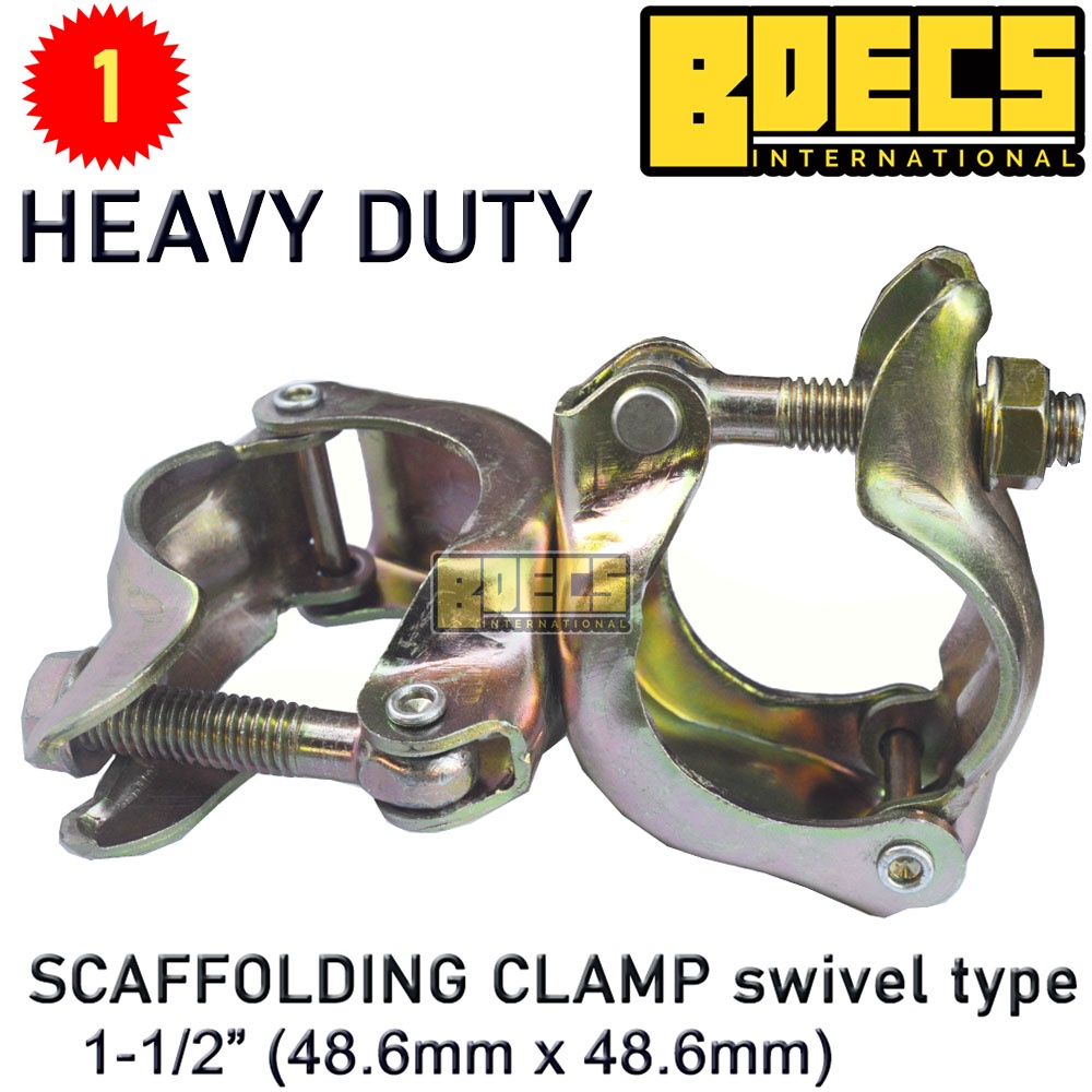 Scaffolding Clamp Swivel Type 1 1 2 48 6mm X 48 6mm Heavy Duty 1set