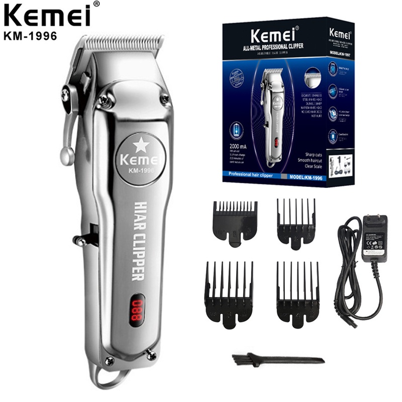 Kemei KM 1996 Rechargeable Hair Clipper All Metal Electric Hair Clipper