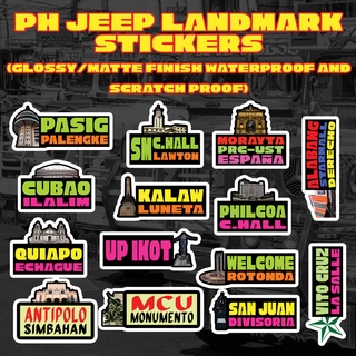 Jeepney Signage And Landmarks Premium Matte Vinyl Stickers Waterproof