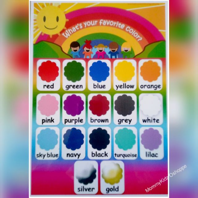 Cod Colors A Size Laminated Educational Wall Chart Shopee Philippines