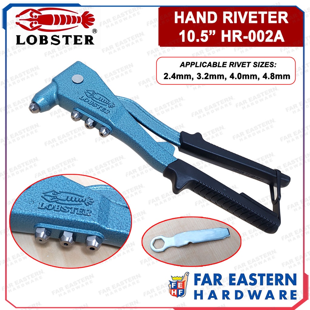 LOBSTER Hand Riveter For Blind Rivets 10 5 HR 002A Made In Japan