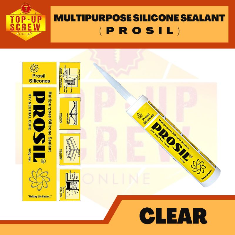 Prosil Multipurpose Silicone Sealant Clear Sold Per Piece