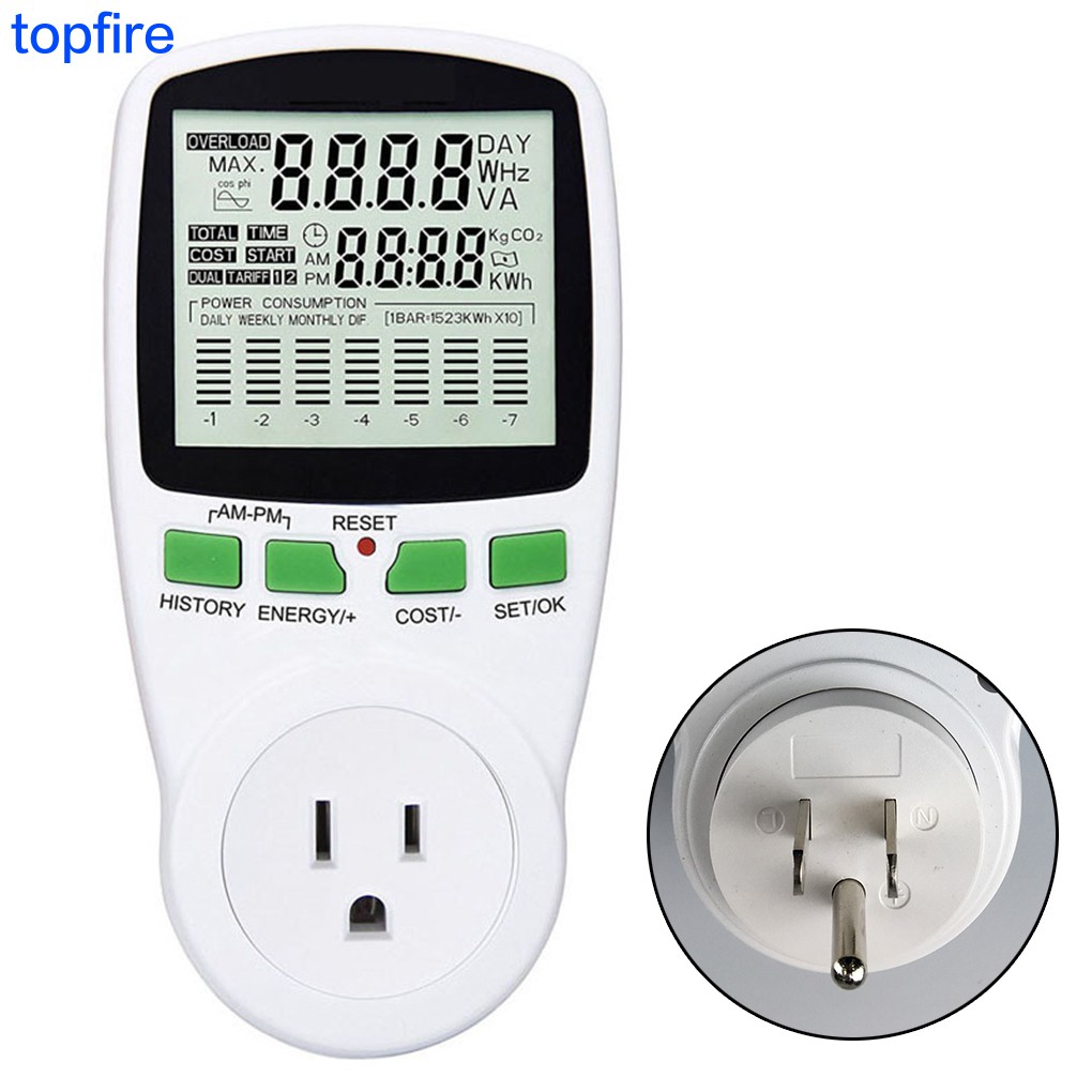 Digital Wattmeter Energy Power Voltage Current Frequency Meter Socket