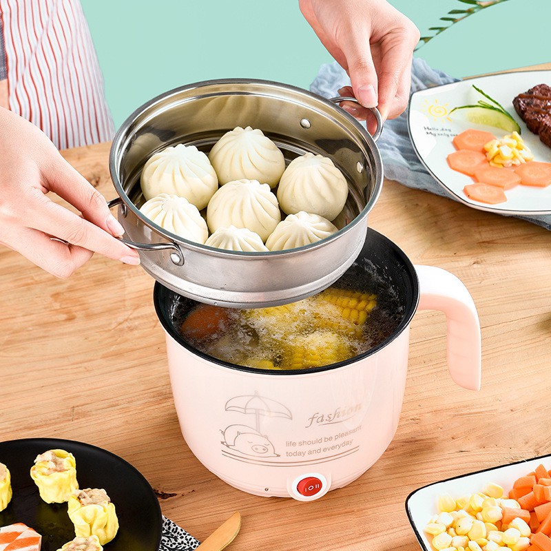 All In One Mini Cooker Electric Frying Pan Multifunction Portable Rice