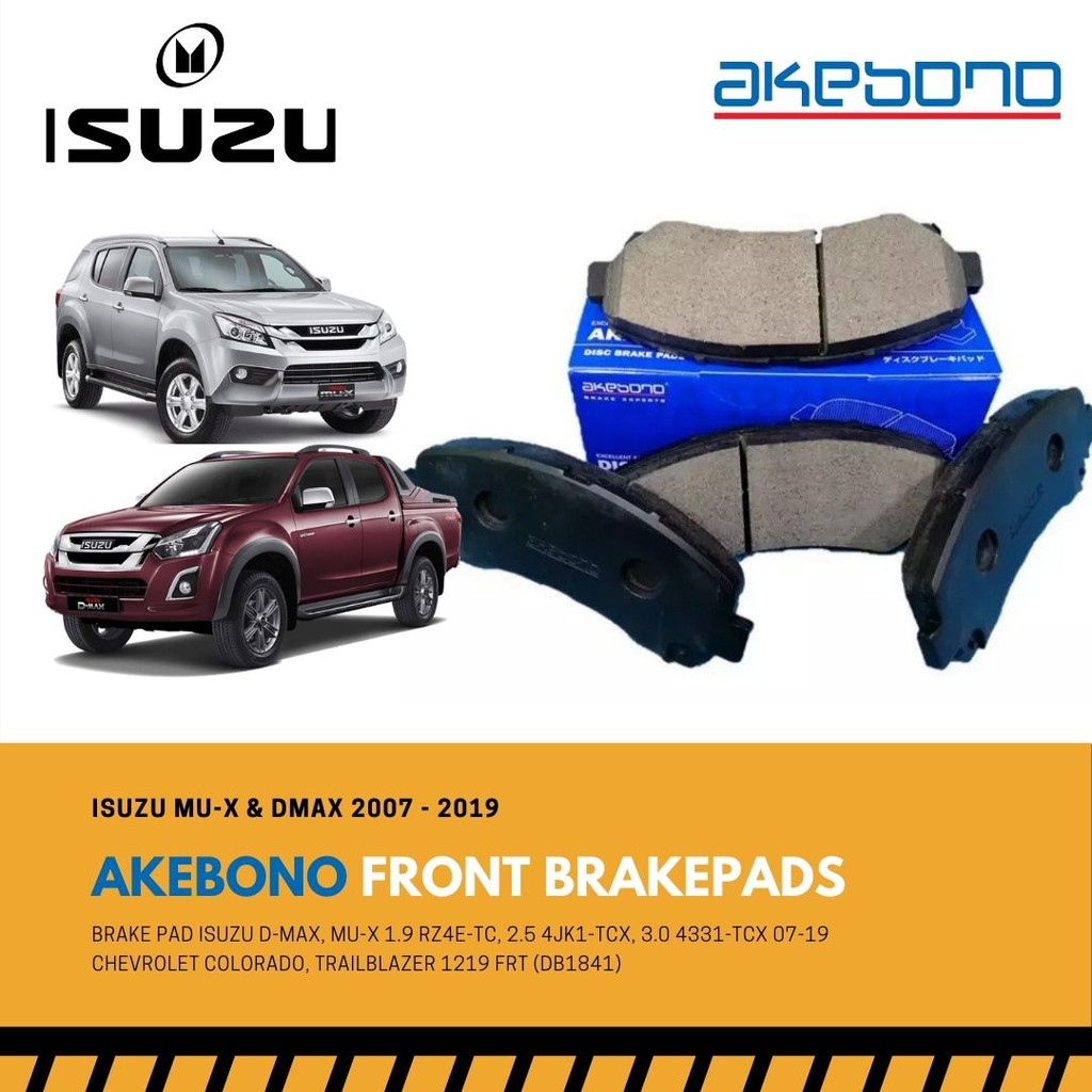 Genuine Akebono Front Brake Pads For Isuzu MU X 2007 2019 DMAX