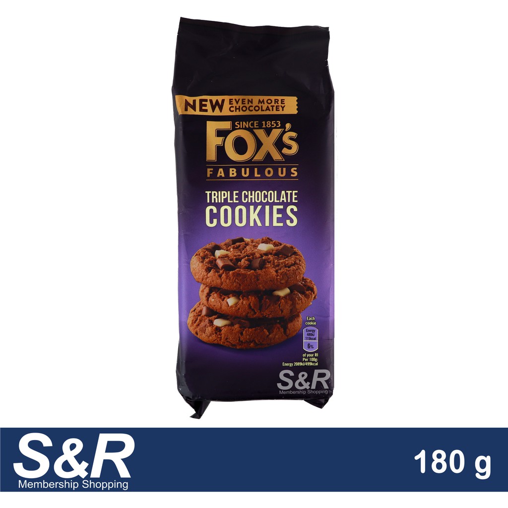 Fox S Fabulous Triple Chocolate Cookies G Shopee Philippines